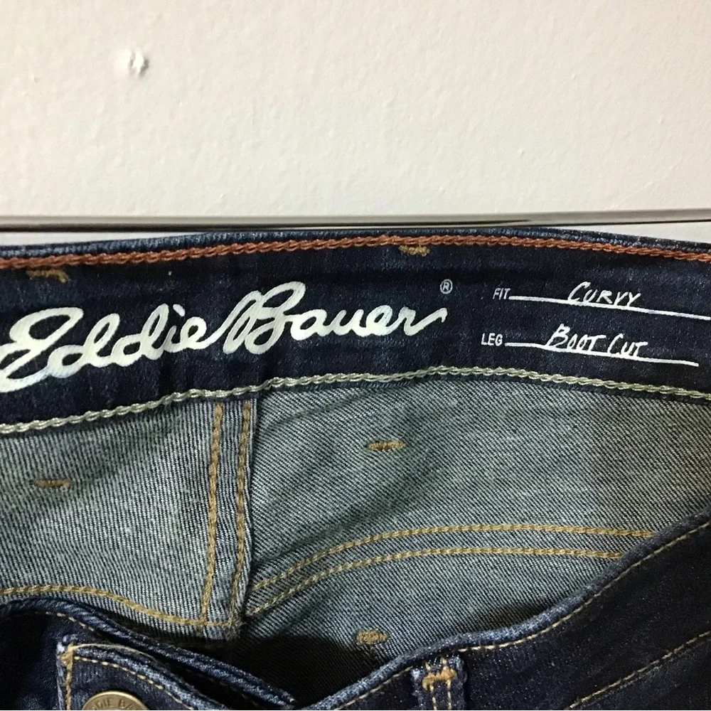 Eddie Bauer NWOT Women’s 14 Tall, Deep Indigo, Bootcut,Curvy - Picture 2 of 5